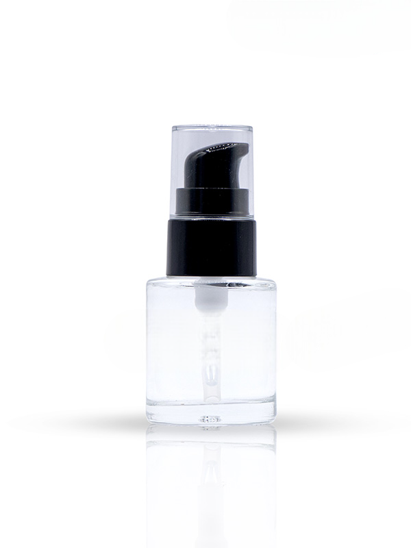 20ML Flat Shoulder Clear Glass Bottles With Push Dropper