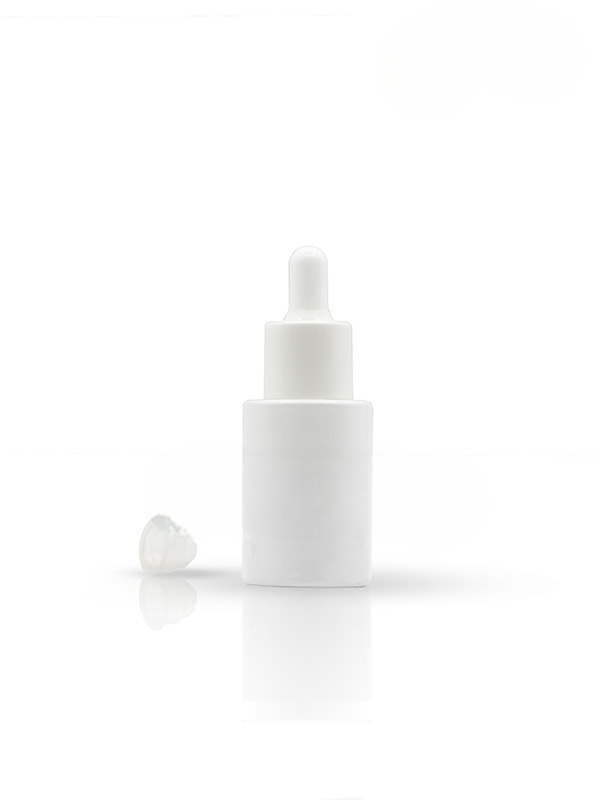 30ML White Glass Bottle with 20mm White Dropper Set with White Teat and Wiper