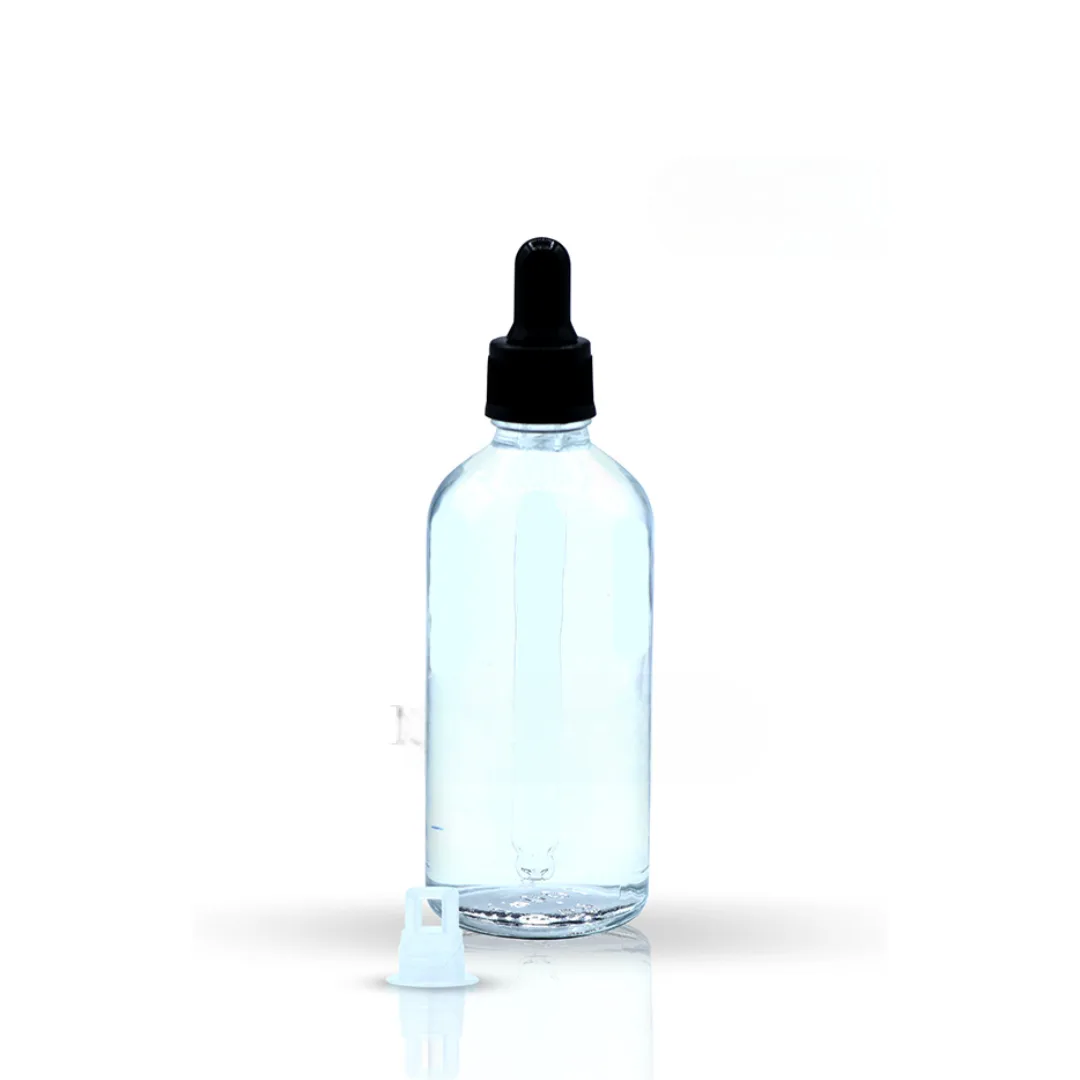 30ML Clear Glass Dropper Bottle with Black Mist Spray Pump