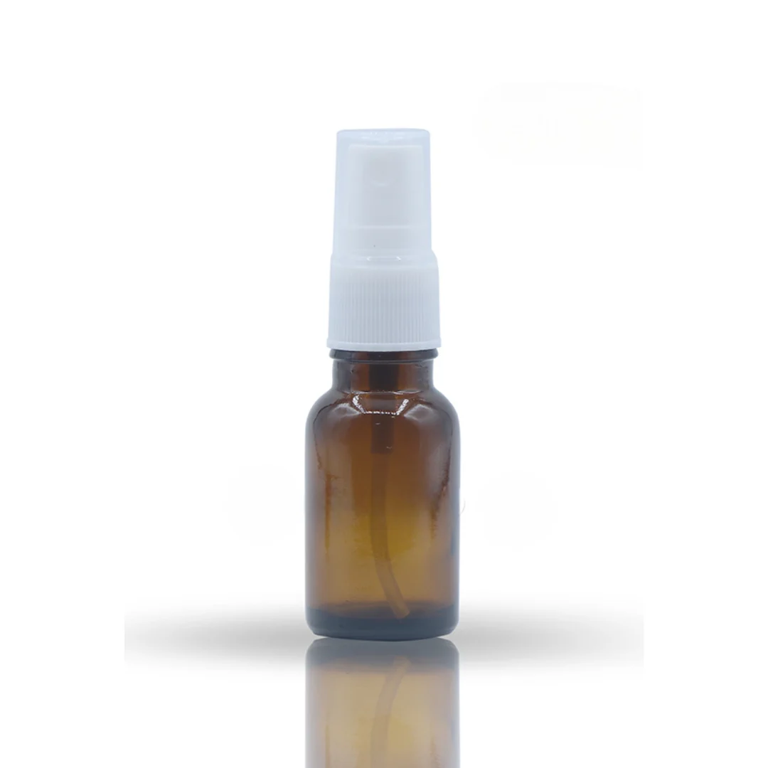20ML Amber Glass Dropper Bottle with ABS White Dropper With White Teat and Plug