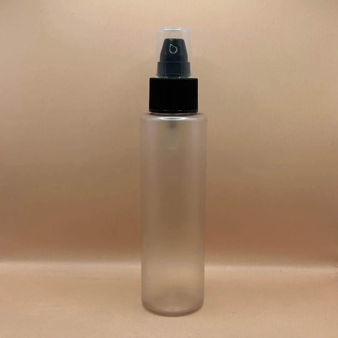 100ML PET Sleek Bottle Frosted With 24/410 SPLPAP Pump Ribbed