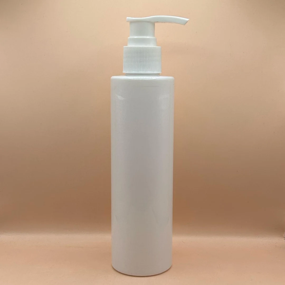 200ML Pet Sleek Bottle White With 24/410 L1 Screw Dispenser Pump White
