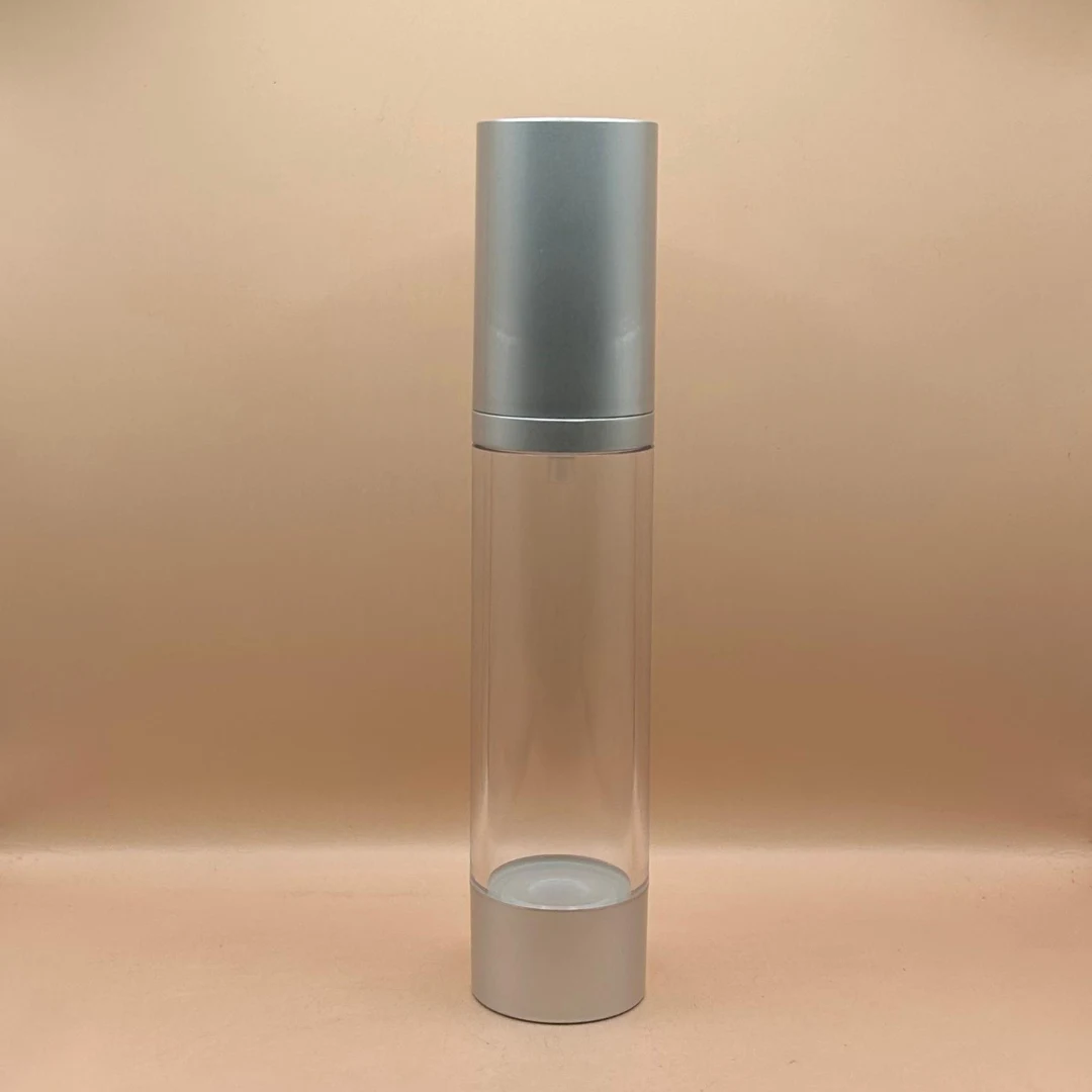 50ML Cylindrical Airless Matt Silver