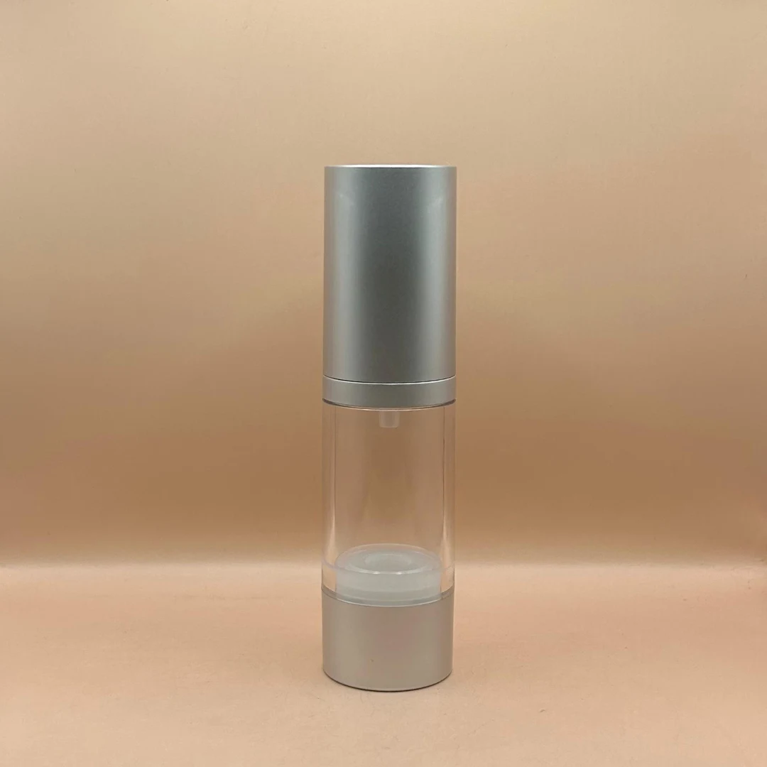 30ML Cylindrical Airless Matt Silver