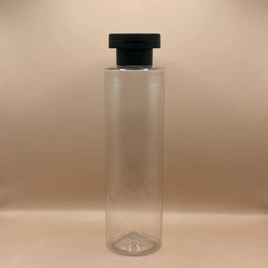 200ML Pet Sleek Bottle Clear With 24/410 Mushroom Flip-Top Cap