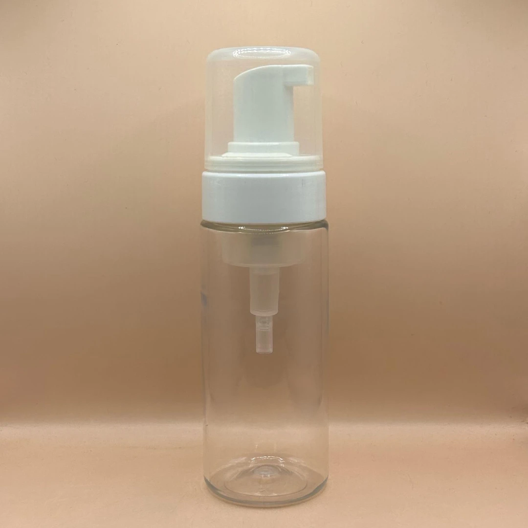 150ML PET Foam Bottle Clear with Foaming Pump White
