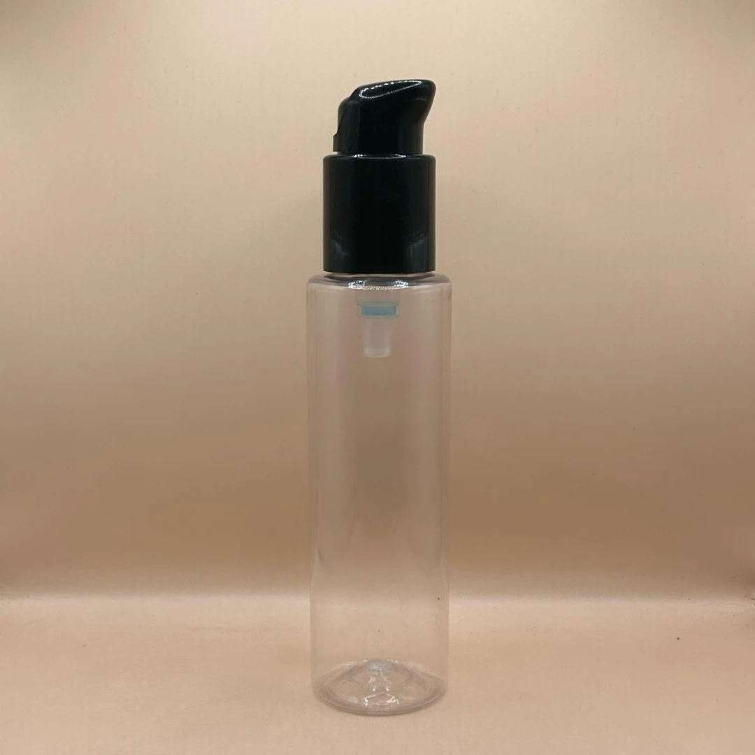 100ML Pet Sleek Bottle With 24/410 SAPLOO Pump Black