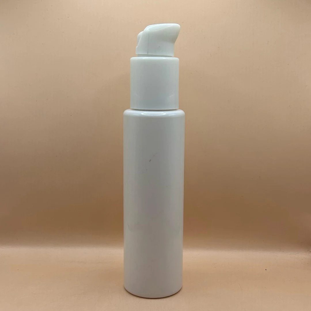 100ML Pet Sleek Bottle White With 24/410 SAPLOO Pump White