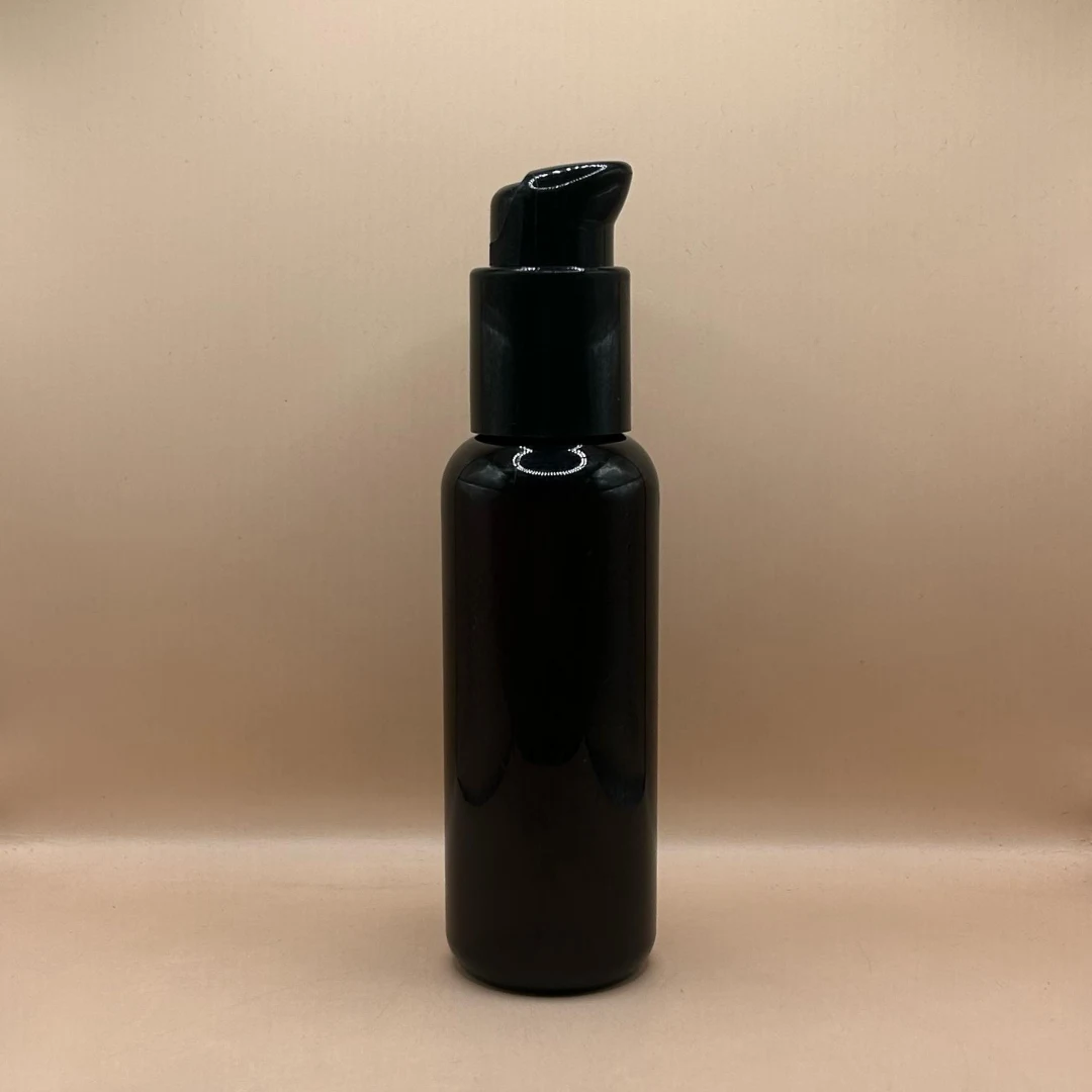 100ML Pet PG Bottle Amber With 24/410 SAPLOO Black
