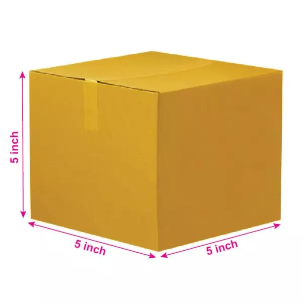 Brown 03ply Cube Corrugated Boxes 5in x 5in x 5in – Strong & Versatile Packaging