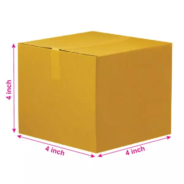 Brown 03ply Cube Corrugated Multipurpose Boxes 4in x 4in x 4in | Durable & Eco-Friendly Packaging