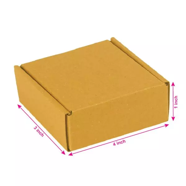 Brown 03ply Flat Corrugated Multipurpose Boxes 4in x 3in x 1in | Durable & Eco-Friendly Packaging