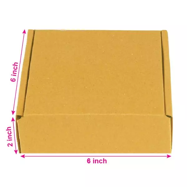 Brown 03ply Flat Corrugated Multipurpose Boxes 6in x 6in x 2in – Strong & Versatile Packaging