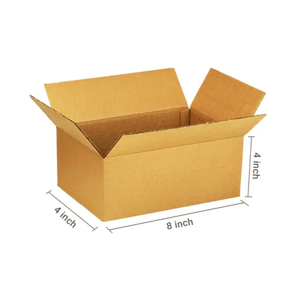 Brown 03ply Universal Corrugated Multipurpose Boxes 8in x 4in x 4in – Durable and Versatile Packaging