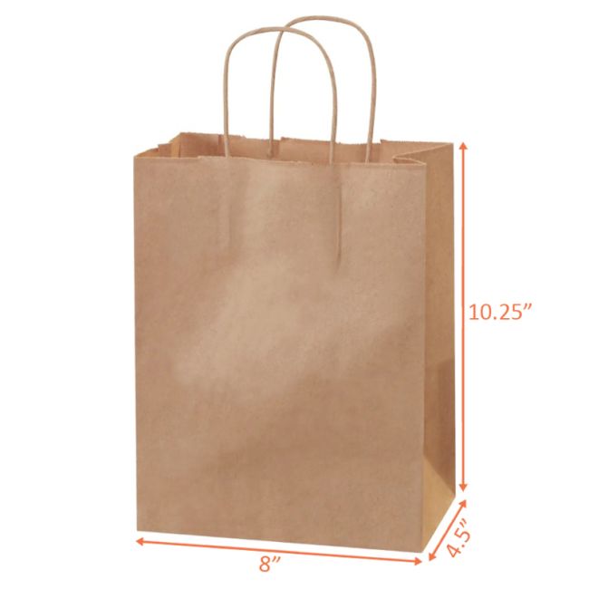 Kraft Paper Bag 8 x 4.5 x 10.25