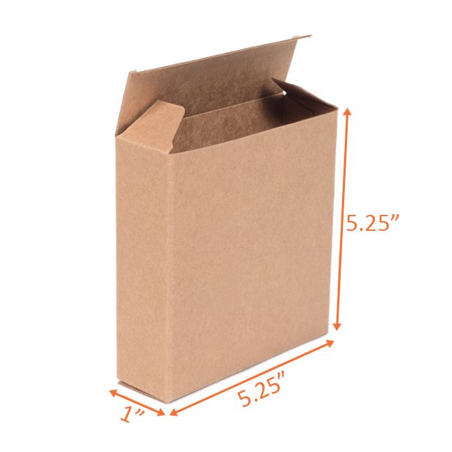 Kraft Folding Carton 5.25 x 1 x 5.25 Inch