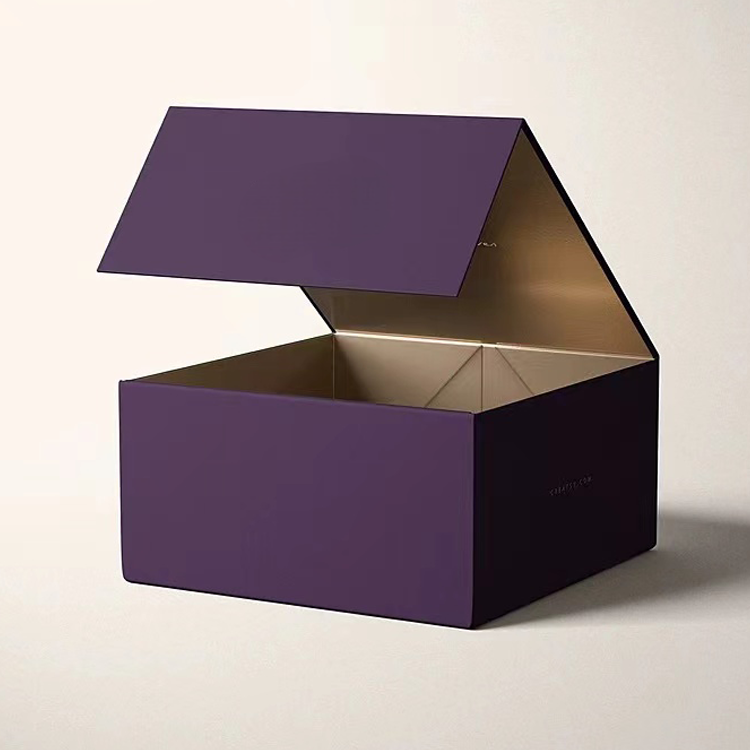 Custom Logo Hard Rigid Cardboard Magnetic Gift Box Ribbon Handle