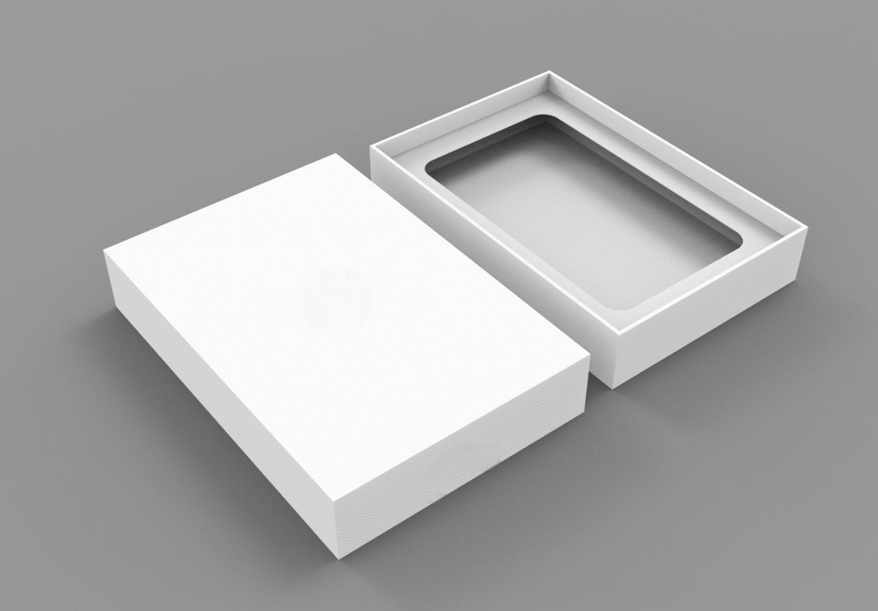 Custom logo White Empty Lid and Base Gift Boxes Paper Packaging